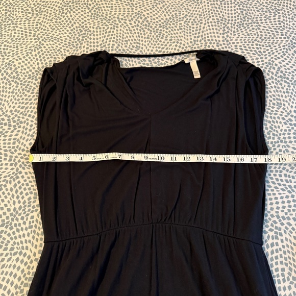 Soma | Black Jersey Knit V-Neck Dress - Picture 5 of 7